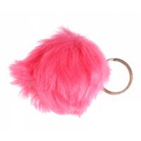 Lg-imports Sleutelhanger Fluffy Meisjes 8 Cm Textiel Roze