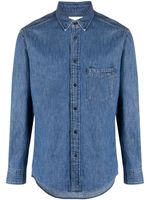 MARANT chemise en jean à logo brodé - Bleu