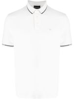 Emporio Armani polo en coton à logo brodé - Blanc - thumbnail