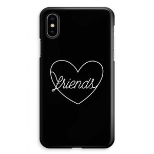 Friends heart black: iPhone XS Max Volledig Geprint Hoesje