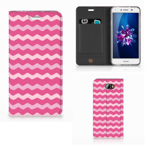 Huawei Y5 2 | Y6 Compact Hoesje met Magneet Waves Pink