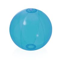 Opblaasbare strandbal Beach fun plastic blauw 28 cm - thumbnail