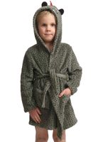 Fleece kinderbadjas dino - met capuchon-92