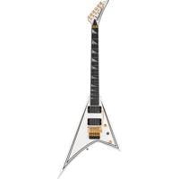 Jackson MJ Series Rhoads RR24MG EB White with Black Pinstripes elektrische gitaar met foam core koffer - thumbnail