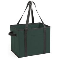 Auto kofferbak/kasten organizer tas groen vouwbaar 34 x 28 x 25 cm   -