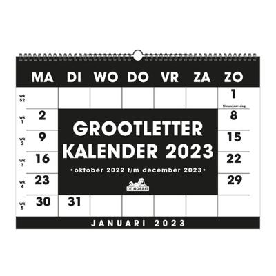 Grootletter Maandkalender 2023 - Spiraalgebonden (8719231380233)