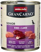 Animonda Gran Carno 82779 Hondenvoer Senior, vanaf 7 Jaar, Rund en Lam, Verpakking van 6 (6 x 800 g)