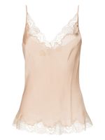 Carine Gilson Calais Caudry-lace silk camisole - Tons neutres - thumbnail