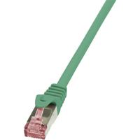 LogiLink CQ2085S RJ45 Netwerkkabel, patchkabel CAT 6 S/FTP 7.50 m Groen Vlambestendig, Snagless 1 stuk(s)