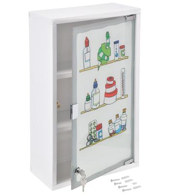 HI Medicijnkast - glazen deur - 30 x 50 cm - met slotje - EHBO kast