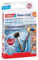 Tesa Powerstrips Transparent, draagkracht 1 kg, transparant, blister van 8 stuks - thumbnail