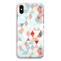 Gekleurde driehoekjes pastel: iPhone X Volledig Geprint Hoesje - thumbnail