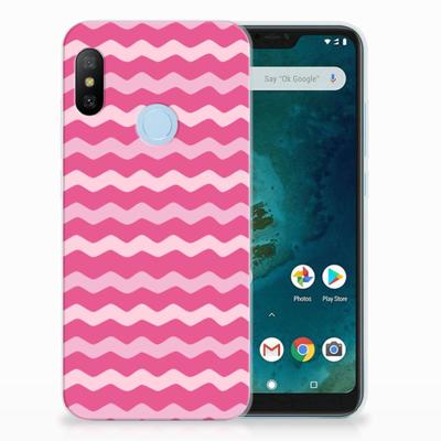 Xiaomi Mi A2 Lite TPU bumper Waves Pink Xiaomi Mi A2 Lite TPU bumper Waves Pink