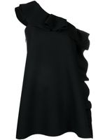 MSGM robe asymétrique à volants - Noir