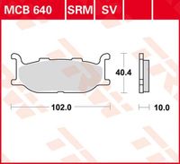 TRW Remblokken, en remschoenen voor de moto, MCB640SRM Sinter maxi scooter