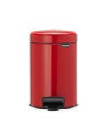 Brabantia NewIcon Prullenbak, Kunststof Binnenemmer, Passion Red, 3 Liter