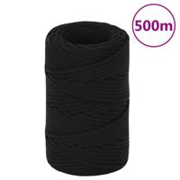 VidaXL Werktouw 2 mm 500 m polyester zwart - thumbnail