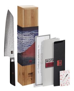 Kotai mes - Kiristuke gehamerde Chef Mes met Bamboo Box - 20cm