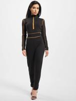 Missguided / jumpsuit High Neck Contrast Piping in zwart