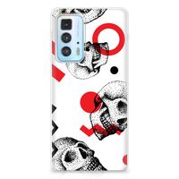 Silicone Back Case Motorola Edge 20 Pro Skull Red