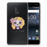 Silicone Back Case Nokia 6 Boho Skull