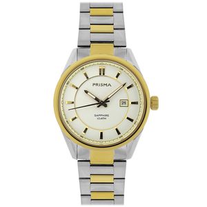 Prisma P.2061 Horloge Decade Solid staal zilver-en goudkleurig 39,5 mm