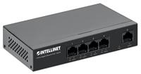 Intellinet 5-poorts Gigabit Ethernet Poe+-switch - 4 Poe+-poorten @40 W budget, uitgangsvermogen tot 30 W per poort - 10 Gbps schakelcapaciteit, onbeheerd, wandmontage, zonder ventilator - 3 jaar