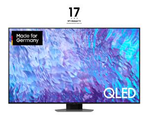 Samsung QLED 4K Q80C QLED-TV 189 cm 75 inch Energielabel G (A - G) CI+*, DVB-C, DVB-S2, DVB-T2, QLED, Smart TV, UHD, WiFi Carbon, Zilver