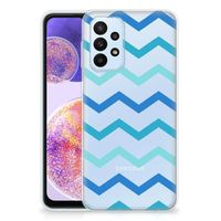 Samsung Galaxy A23 TPU bumper Zigzag Blauw - thumbnail