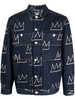 Etudes veste imprimée en jean - Bleu