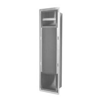 Inbouw Toiletrolhouder BWS met Reserve Rolhouder RVS Gunmetal Aquasplash - thumbnail