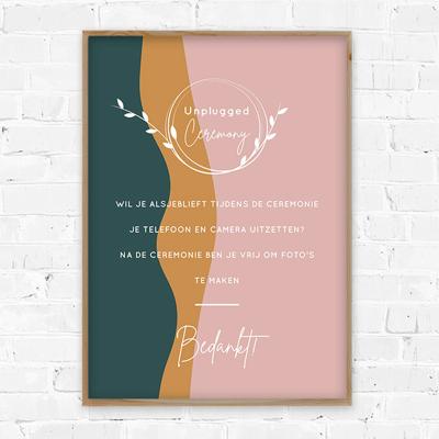 Poster abstract garden unplugged bruiloft Poster abstract garden unplugged bruiloft