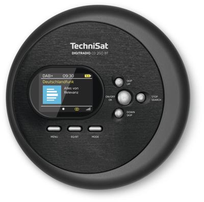 TechniSat Digitradio CD 2GO BT Radio/CD-speler DAB+, VHF (FM) Bluetooth, CD Zwart