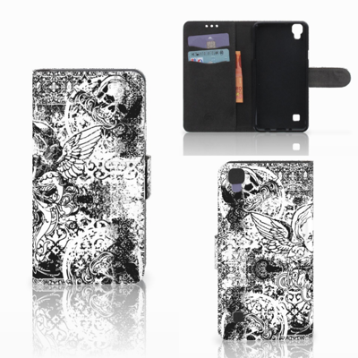 Telefoonhoesje met Naam LG X Style Skulls Angel