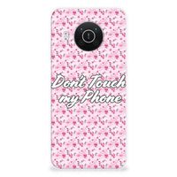 Nokia X10 | X20 Silicone-hoesje Flowers Pink DTMP - thumbnail