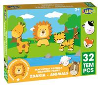 Luna puzzel dieren junior 29 x 22 cm karton 32 stukjes