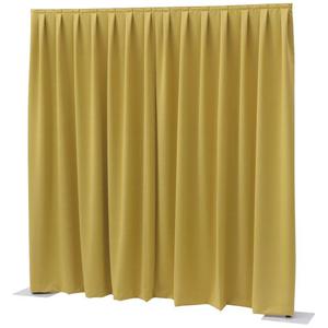 Wentex P&D Curtain Dimout 300x300 Pipe & Drape geplooid gordijn geel