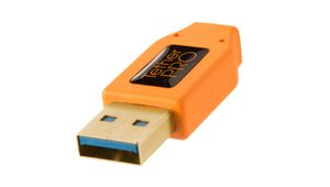 Tether Tools USB-kabel USB-A stekker, USB-micro-B 3.0 stekker 4.60 m Oranje 90° haaks naar rechts CU61RT15-ORG