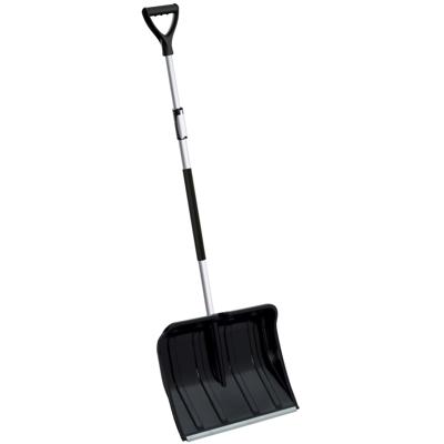 Sneeuwschep / sneeuwschuiver zwart telescopische steel 120 - 160 cm Sneeuwschep / sneeuwschuiver zwart telescopische steel 120 - 160 cm
