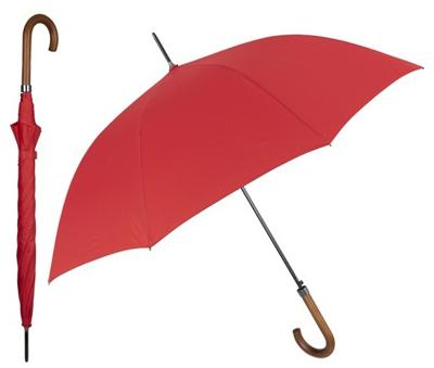 Perletti paraplu automatisch 65 x 103 cm polyester/hout rood Perletti paraplu automatisch 65 x 103 cm polyester/hout rood