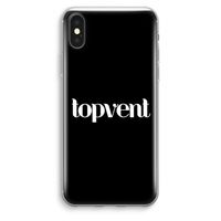 Topvent Zwart: iPhone XS Max Transparant Hoesje