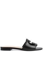 Gucci GG cut-out flat sandals - Noir