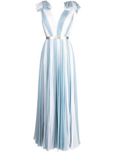 Jenny Packham robe en soie Laguna à coupe longue - Bleu