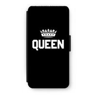 Queen zwart: iPhone 7 Flip Hoesje - thumbnail