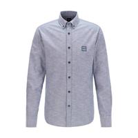 BOSS Casual slim fit overhemd Mabsoot blauw melange
