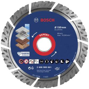 Bosch Accessories 2608900661 EXPERT MultiMaterial Diamanten doorslijpschijf Diameter 150 mm Boordiameter 22.23 mm Steen, Beton, Baksteen 1 stuk(s)