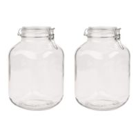 2x Weckpotten/inmaakpotten 4250 ml/4,2 liter met beugelsluiting - thumbnail