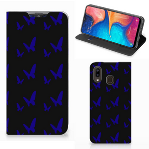 Samsung Galaxy A30 Hoesje met Magneet Vlinder Patroon