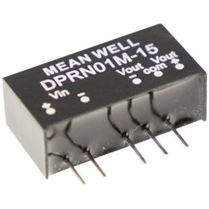 Mean Well DPRN01N-15 DC/DC-converter 34 mA 1 W Aantal uitgangen: 2 x Inhoud 1 stuk(s)