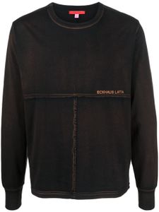 Eckhaus Latta sweat à logo imprimé - Noir